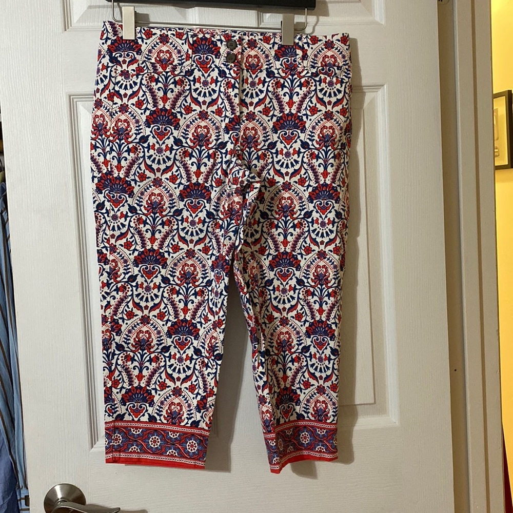 Paisley cropped pants